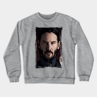 john wick painting effect Crewneck Sweatshirt